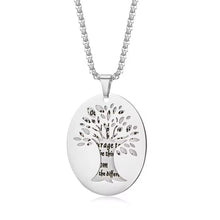 Load image into Gallery viewer, Stainless Steel Tree of Life Pendant Necklace Inspirational Necklace for Men