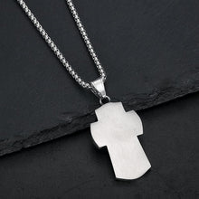 Load image into Gallery viewer, Saint Michael Vintage Archangel St Michael Protect Us Stainless Steel Cross Pendant Retro Jewelry Cross Necklace