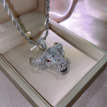 Load image into Gallery viewer, New Style Cross Shaped Cubic Zirconia Pendant Silver Color Unique Design Fashion Jewelry Cute Heart Cross Necklace Women