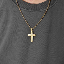 Load image into Gallery viewer, Honeycomb Pattern Men's Cross Retro Blessing Pendant Religious Necklace