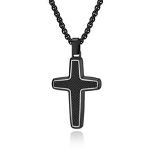 Load image into Gallery viewer, Honeycomb Pattern Men's Cross Retro Blessing Pendant Religious Necklace