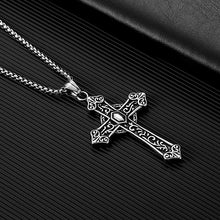Load image into Gallery viewer, Antique Stainless Steel Virgin Mary Pendant Religious Hiphop Cross Necklace Pendant Catholic Jewelry