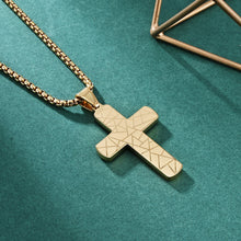 Load image into Gallery viewer, Simple Cracked Stainless Steel Cross Pendant Hip-hop Personalized Men's Necklace Accessories