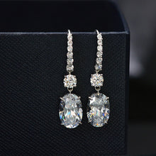 Load image into Gallery viewer, Women’s Oval Cut Drop Dangle Earrings Cubic Zirconia Crystal Wedding Party Jewelry, Fashion Jewellery