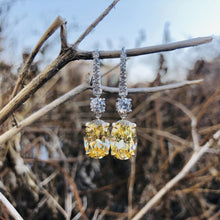 Load image into Gallery viewer, Women’s Oval Cut Drop Dangle Earrings Cubic Zirconia Crystal Wedding Party Jewelry, Fashion Jewellery