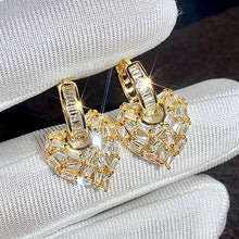 Load image into Gallery viewer, Women’s Heart Shaped Heart Shaped Irregular Design Dangle Earrings Cubic Zirconia Crystal Wedding Party Jewelry, Fashion Jewellery