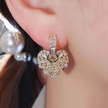 Load image into Gallery viewer, Women’s Heart Shaped Heart Shaped Irregular Design Dangle Earrings Cubic Zirconia Crystal Wedding Party Jewelry, Fashion Jewellery