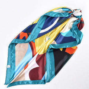 Scarf Shack Women’s Silk Feel Square Hair Neck Scarf Sleeping Headscarf, Multicolour Egg Flowers Print Fashion Bandana
