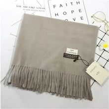 Load image into Gallery viewer, Cashmere Feel Plain Scarves for Women Men Soft Warm Large Winter Shawls Wrap