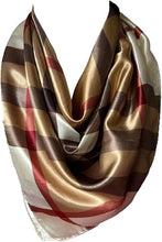 Load image into Gallery viewer, Women’s Silk Feel Square Hair Scarf Sleeping Headscarf, Multicolor Designer Print Bandana