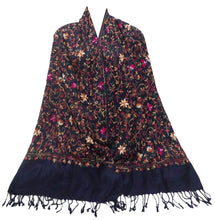 Load image into Gallery viewer, Scarf Shack Women’s Pakistani Aari Work Embroidered Shawl – Floral Jaal Design, Pashmina Feel Lightweight Warm Scarf Wrap Stole Head Scarves