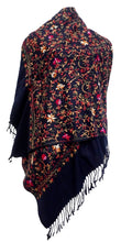 Load image into Gallery viewer, Scarf Shack Women’s Pakistani Aari Work Embroidered Shawl – Floral Jaal Design, Pashmina Feel Lightweight Warm Scarf Wrap Stole Head Scarves