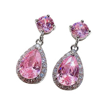 Load image into Gallery viewer, Women’s Cubic Zirconia Crystal Drop Dangle Earrings Wedding Party Jewelry, Fashion Jewellery Gift for Her