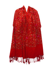 Load image into Gallery viewer, Scarf Shack Women’s Pakistani Aari Work Embroidered Shawl – Floral Jaal Design, Pashmina Feel Lightweight Warm Scarf Wrap Stole Head Scarves
