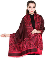 Load image into Gallery viewer, Scarf Shack Women&#39;s Two Sided Floral Print Pashmina Style Self Embossed Cashmere Feel Scarf Wrap Stole Shawl Head Scarves