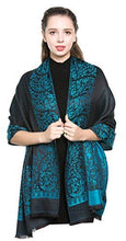 Load image into Gallery viewer, Scarf Shack Women&#39;s Two Sided Floral Print Pashmina Style Self Embossed Cashmere Feel Scarf Wrap Stole Shawl Head Scarves