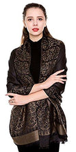 Load image into Gallery viewer, Scarf Shack Women&#39;s Two Sided Floral Print Pashmina Style Self Embossed Cashmere Feel Scarf Wrap Stole Shawl Head Scarves