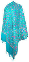 Load image into Gallery viewer, Scarf Shack Women’s Pakistani Aari Work Embroidered Shawl – Floral Jaal Design, Pashmina Feel Lightweight Warm Scarf Wrap Stole Head Scarves