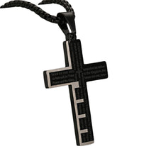 Load image into Gallery viewer, Unisex Stainless Steel Bible Verse Cross Necklace for Inspiring Lord's Prayer Cross Pendant Jewelry Gift