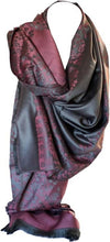 Load image into Gallery viewer, Scarf Shack Women&#39;s Two Sided Floral Print Pashmina Style Self Embossed Cashmere Feel Scarf Wrap Stole Shawl Head Scarves