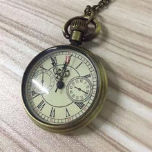 Load image into Gallery viewer, Roman Number Pocket Watch Antique Numerals Chain Necklace Christmas Gift Quartz Pendant Watches Small Size