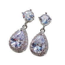 Load image into Gallery viewer, Women’s Cubic Zirconia Crystal Drop Dangle Earrings Wedding Party Jewelry, Fashion Jewellery Gift for Her
