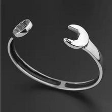 Load image into Gallery viewer, Men Mirror Polished Wrench Shaped Bracelet Stainless Steel Cuff Biker Bangles, Fashion Jewellery