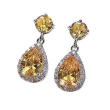 Load image into Gallery viewer, Women’s Cubic Zirconia Crystal Drop Dangle Earrings Wedding Party Jewelry, Fashion Jewellery Gift for Her