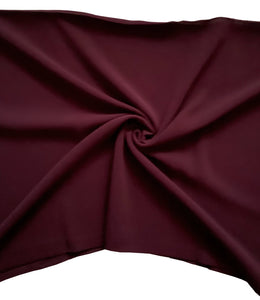 Women's Scarf Hijab Chiffon Georgette Handmade Soft Premium Quality Sarong Shawl Maxi Plain Wrap Solid Colours Made in Dubai