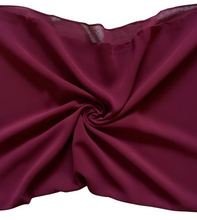 Load image into Gallery viewer, Women&#39;s Scarf Hijab Chiffon Georgette Handmade Soft Premium Quality Sarong Shawl Maxi Plain Wrap Solid Colours Made in Dubai