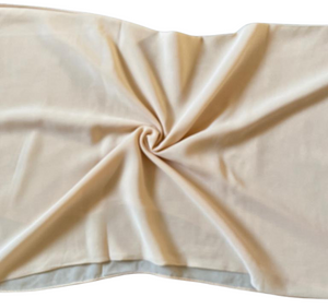 Women's Scarf Hijab Chiffon Georgette Handmade Soft Premium Quality Sarong Shawl Maxi Plain Wrap Solid Colours Made in Dubai