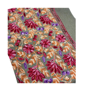 Cashmere Feel Fully Embroidered Handmade Winter Wool Mix Shawl | Pashmina Style | Large Warm Wrap for Women | Thick Scarf