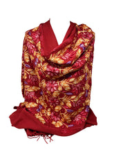 Load image into Gallery viewer, Cashmere Feel Fully Embroidered Handmade Winter Wool Mix Shawl | Pashmina Style | Large Warm Wrap for Women | Thick Scarf