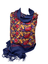 Load image into Gallery viewer, Cashmere Feel Fully Embroidered Handmade Winter Wool Mix Shawl | Pashmina Style | Large Warm Wrap for Women | Thick Scarf