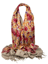 Load image into Gallery viewer, Cashmere Feel Fully Embroidered Handmade Winter Wool Mix Shawl | Pashmina Style | Large Warm Wrap for Women | Thick Scarf