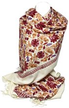 Load image into Gallery viewer, Cashmere Feel Fully Embroidered Handmade Winter Wool Mix Shawl | Pashmina Style | Large Warm Wrap for Women | Thick Scarf