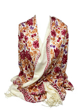 Load image into Gallery viewer, Cashmere Feel Fully Embroidered Handmade Winter Wool Mix Shawl | Pashmina Style | Large Warm Wrap for Women | Thick Scarf