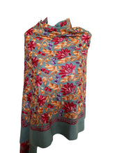 Load image into Gallery viewer, Cashmere Feel Fully Embroidered Handmade Winter Wool Mix Shawl | Pashmina Style | Large Warm Wrap for Women | Thick Scarf